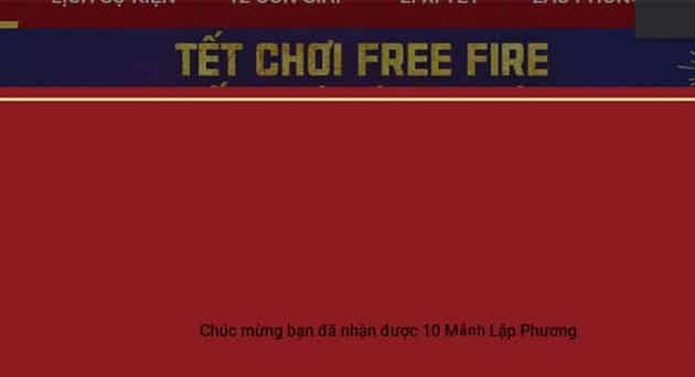 Nhận thông báo nhận phần thưởng
