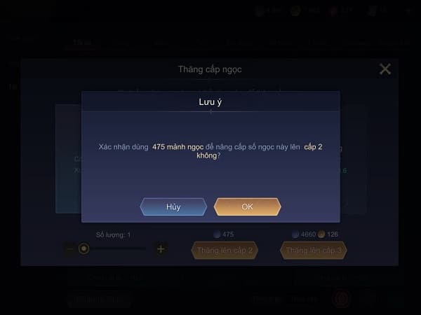 Nhấn vào nút OK xác nhận