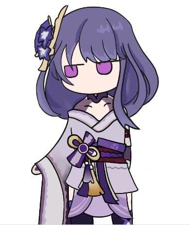 Raiden Shogun Chibi ngộ nghĩnh