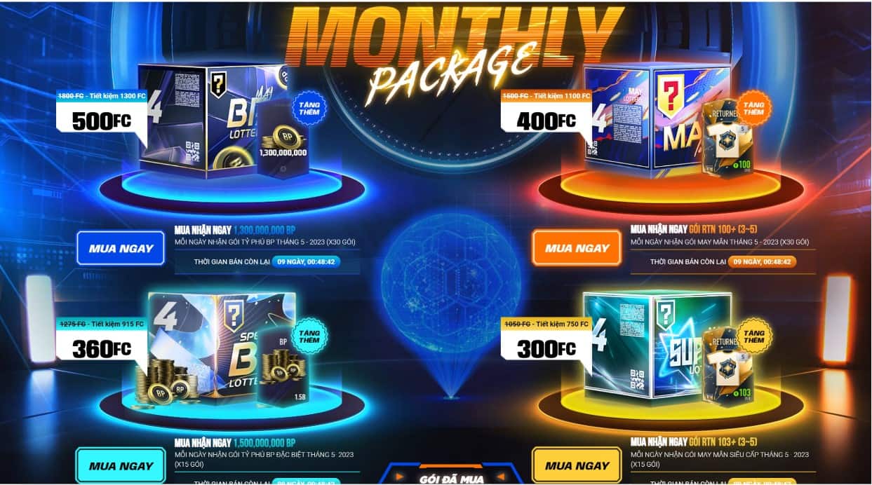 Sự kiện Monthly Package