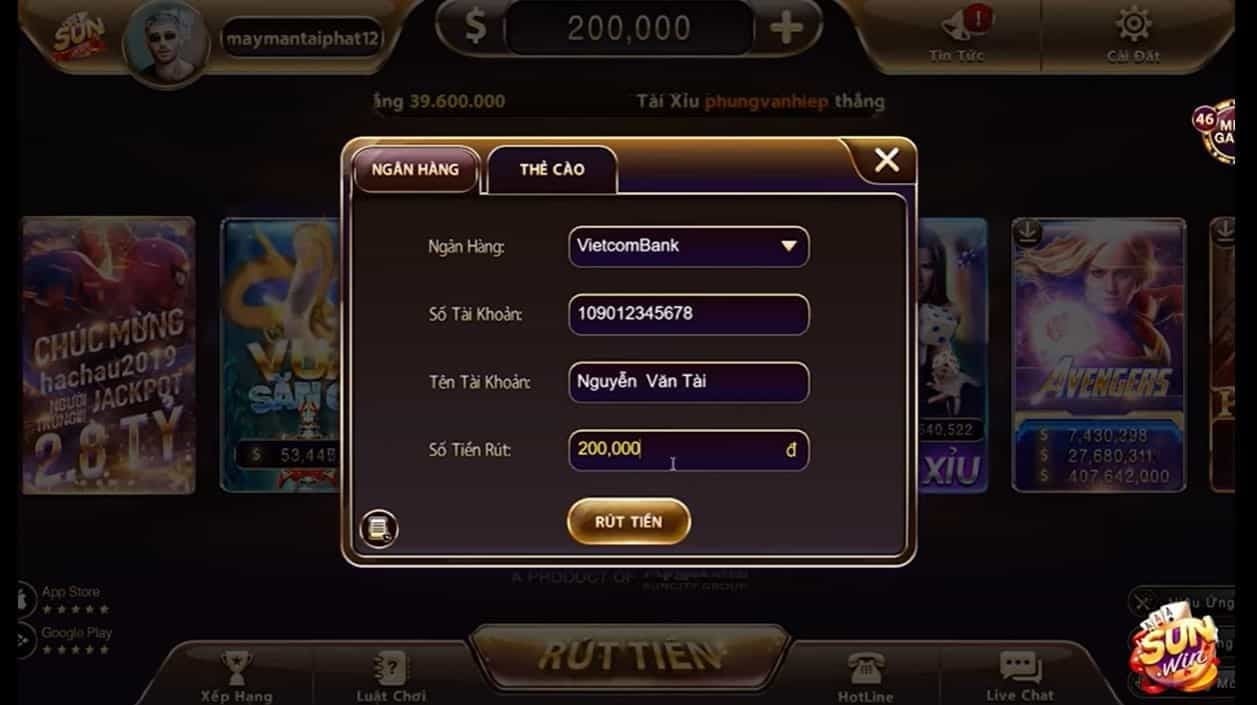 Tham khảo thêm hình rút tiền game tài xỉu