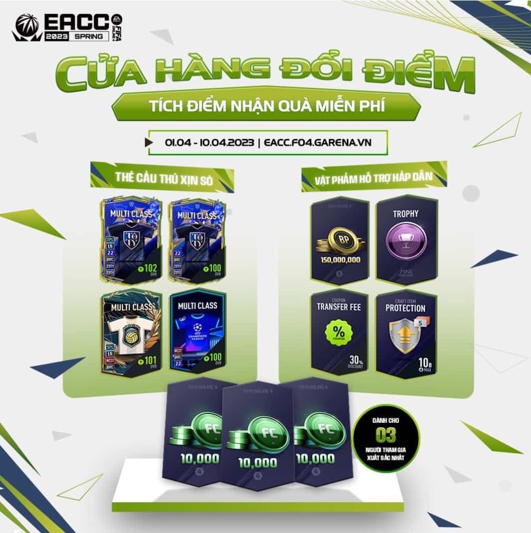 Tích điểm nhận quà miễn phí tại EACC FO4