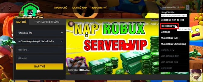 Truy cập vào Shoproblox.vn