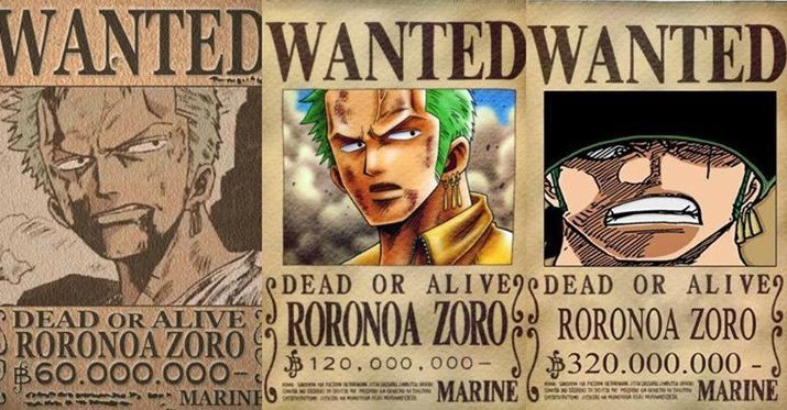 Ảnh Lệnh Truy Nã Zoro