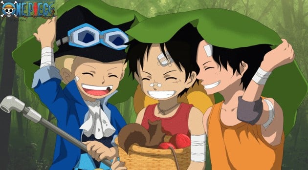 Anh Luffy Ace Sabo Luc Nho de thuong