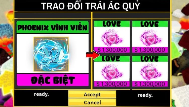 Cach trade trai ac quy vinh vien trong Blox Fruit