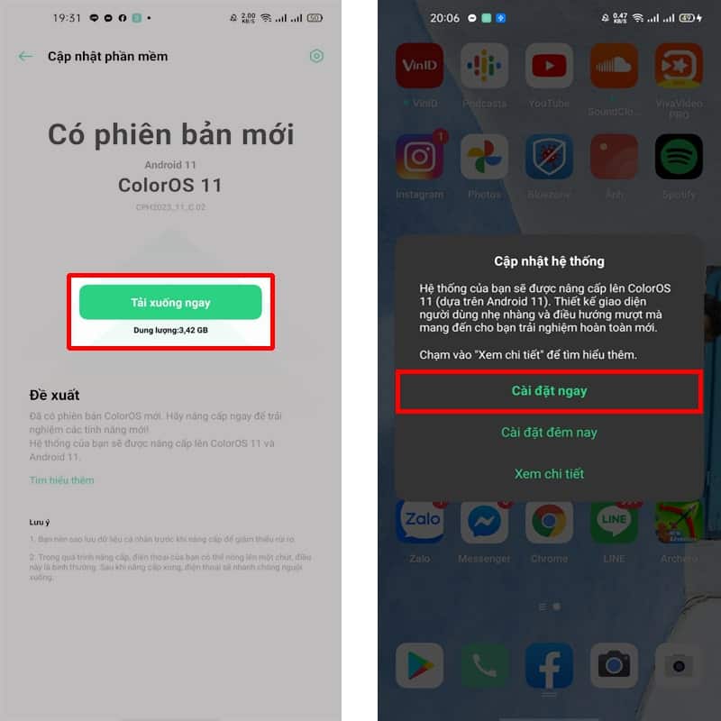 Cập Nhật phiên bản ColorOS - Cách Chơi Game Mượt Trên Oppo