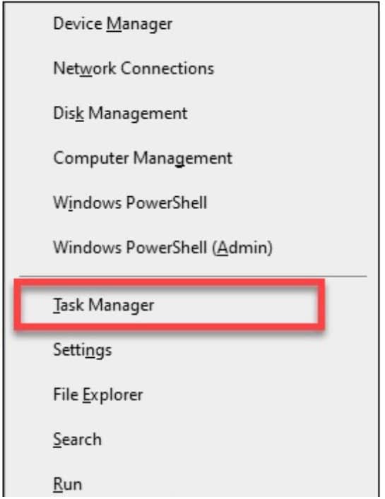Chọn Task Manager ở menu hiện lên