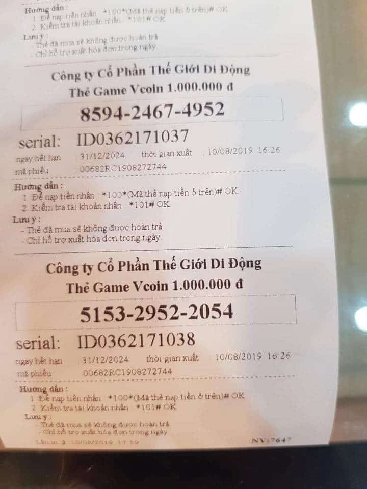 Đừng bỏ qua hình ảnh thẻ vcoin 1 triệu mới nhất