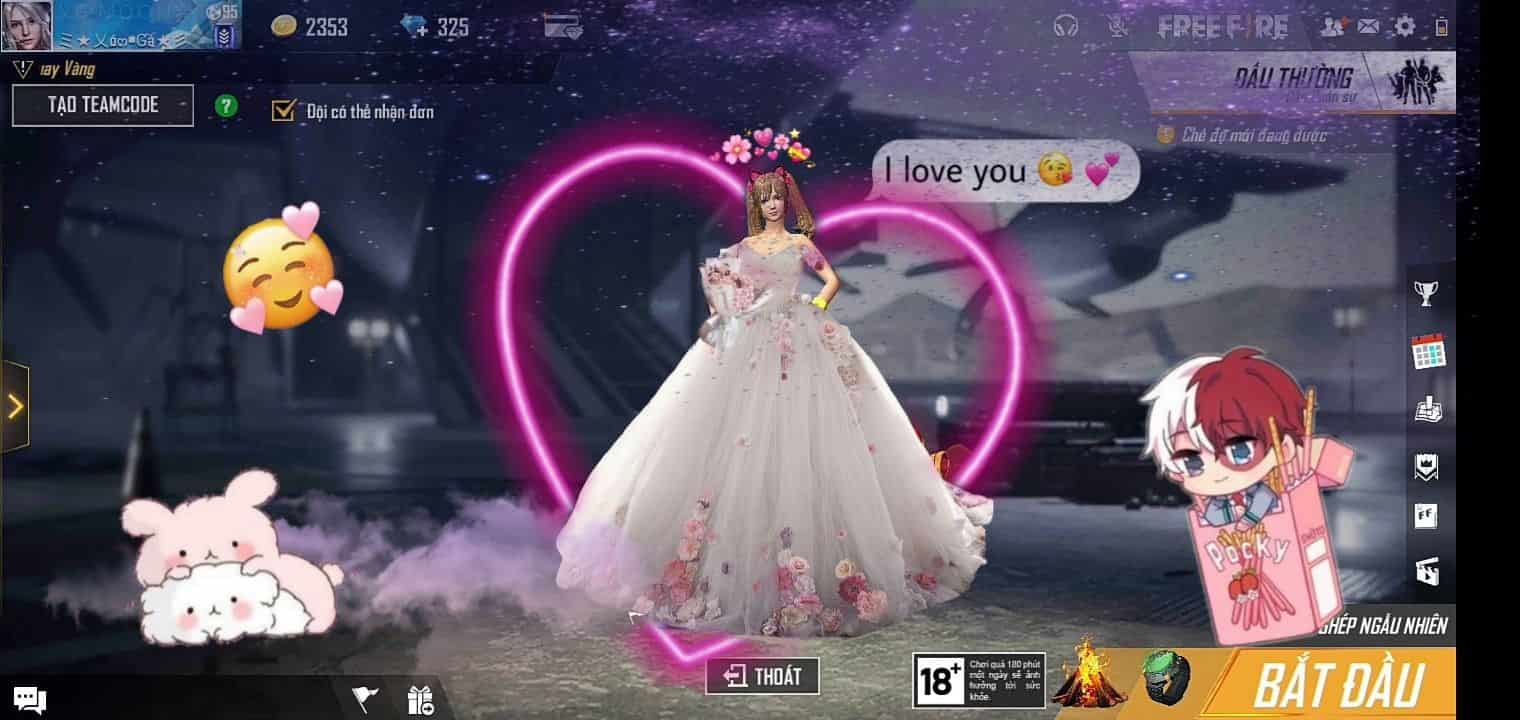 Ghép sticker free fire dễ thương