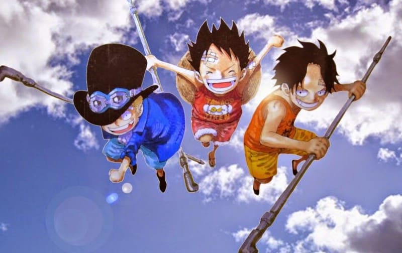 Hình Luffy Ace Sabo Lúc Nhỏ Cute Nhất