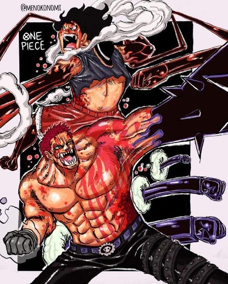 Hình Luffy Gear 4 Snake Man Vs Katakuri Đẹp