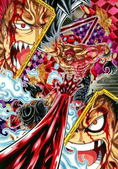 Hình Luffy Gear 4 Snake Man Vs Katakuri