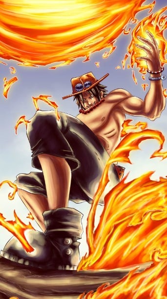 Hình Nền Điện Thoại One Piece Ace Siêu Ngầu
