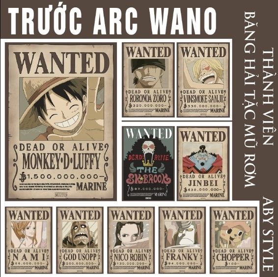 Hình Truy Nã Băng Hải Tặc Mũ Rơm