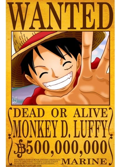 Hình Truy Nã Của Luffy Mới, Đẹp