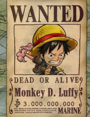 Hình Truy Nã Luffy 3 Tỷ Mới