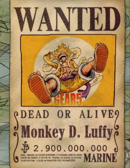 Hình Truy Nã Luffy Gear 5 Đẹp