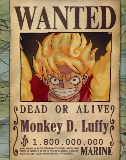 Hình Truy Nã Luffy Nika Chất