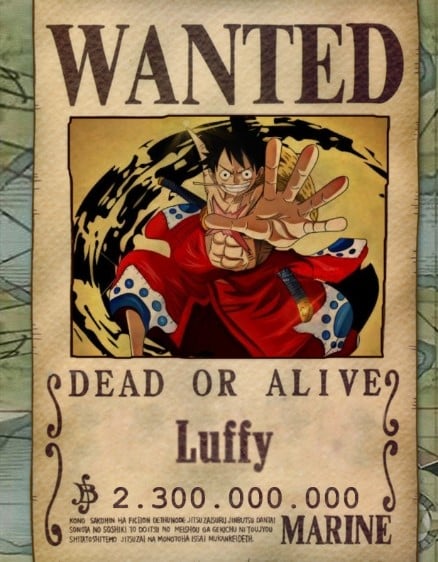Hình Truy Nã Luffy wano