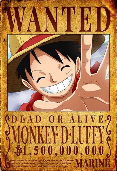 Hình Truy Nã NV Luffy Mới