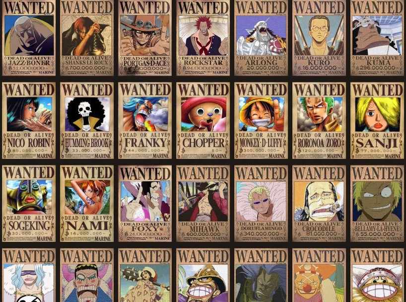 Hình Truy Nã One Piece Mới Nhất