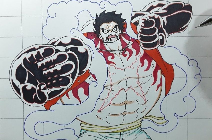 Hinh Ve Luffy Gear 4 Ngau Nhat