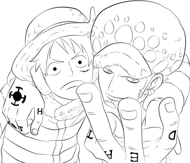 Hình Vẽ Luffy Và Law Đẹp