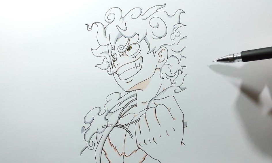 Hình vẽ Luffy đơn giản
