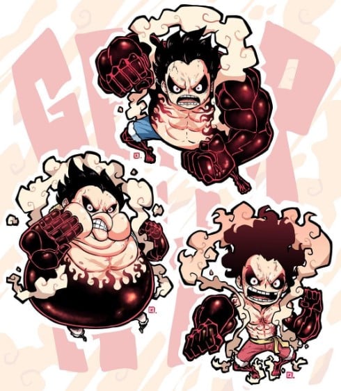 Luffy Gear 4 Snake Man Chibi