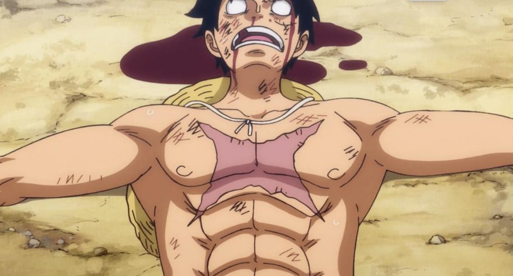 Luffy bị Kaido đánh bại trận