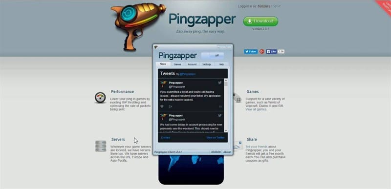 PingZapper Phan mem giam ping hieu qua