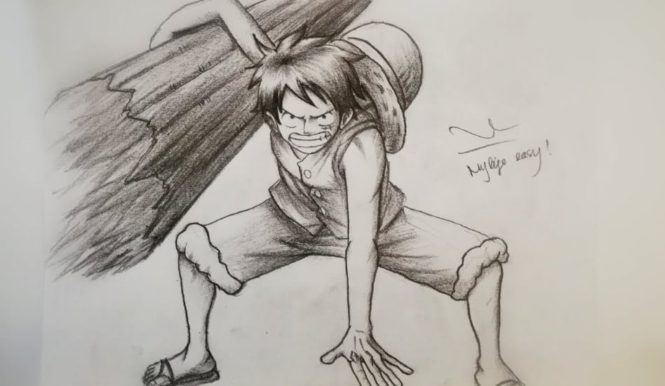 Tranh Ve Luffy Bang But Chi
