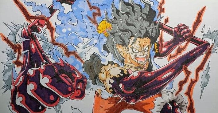 Tranh Vẽ Luffy Gear 11