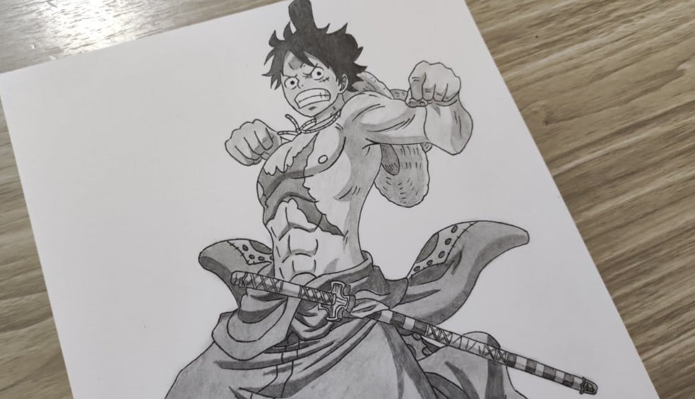Vẽ Luffy Bằng Bút Chì Cực Đẹp
