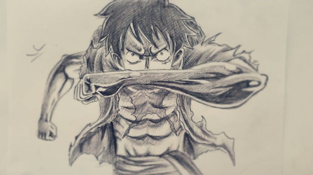 Vẽ Luffy G2 Bằng Bút Chì