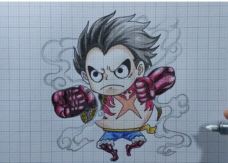 Vẽ Luffy G4 Chibi