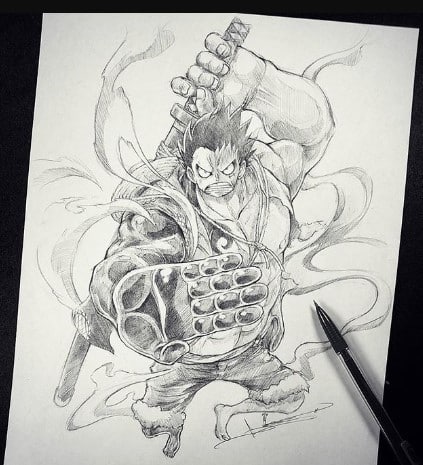 Vẽ Luffy G4 Đơn Giản, Đẹp