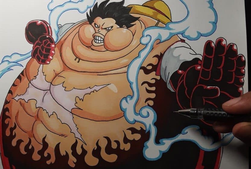 Vẽ Luffy G4 Tank Man