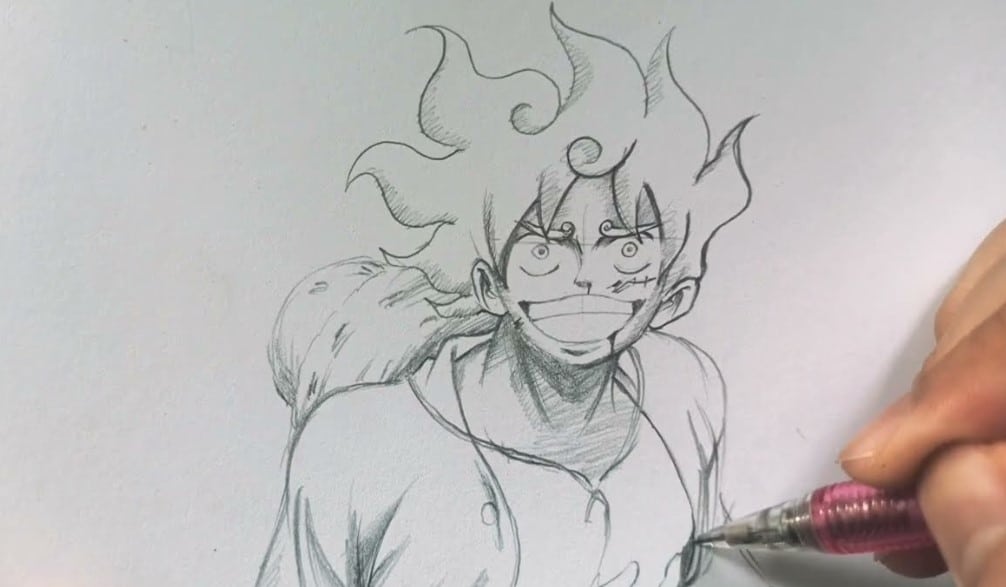 Vẽ Luffy G5 Đơn Giản