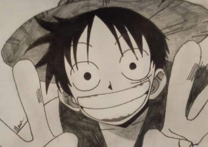 Vẽ Luffy G6 Bằng Bút Chì Đơn Giản