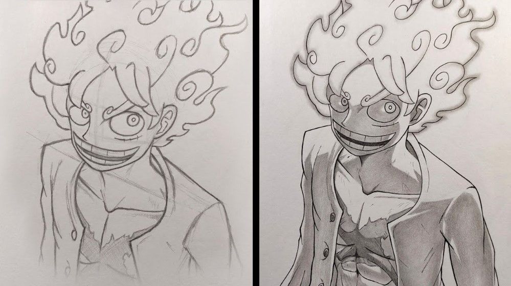Vẽ Luffy G7 Bằng Bút Chì Đơn Giản