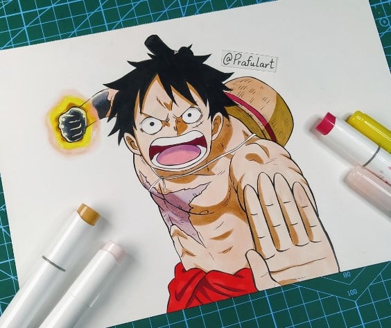 Vẽ Luffy G7 Có Màu Cực Đẹp