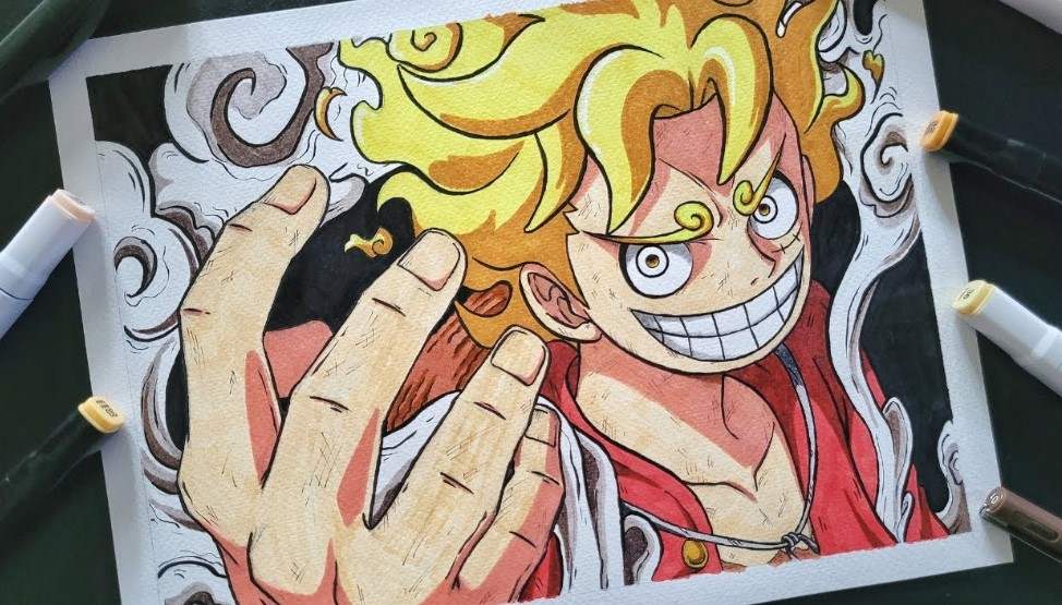 Vẽ Tranh Luffy Gear 5 Cực Đẹp