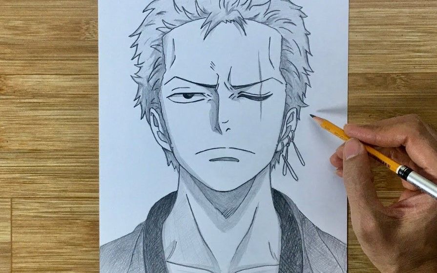 Vẽ Zoro Ngầu Bằng Chì