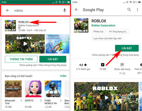 Xóa Roblox và cài đặt lại trên điện thoại