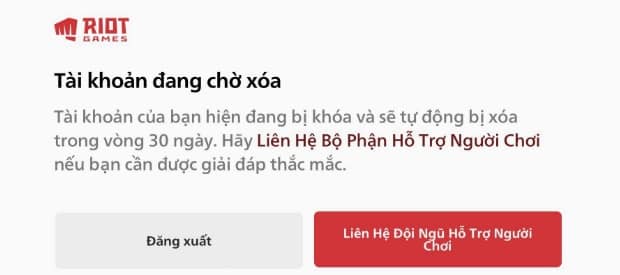 Xoá tài khoản Riot vĩnh viễn