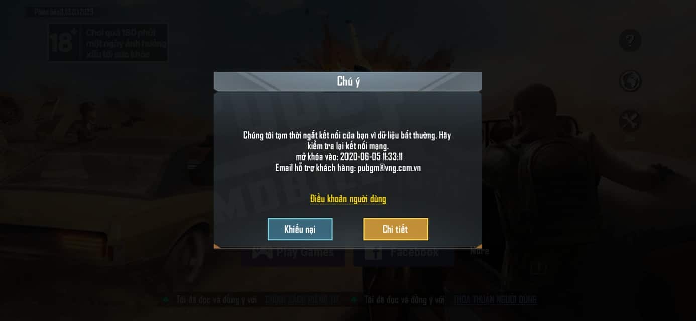 Ảnh nick chơi Pubg bị ban