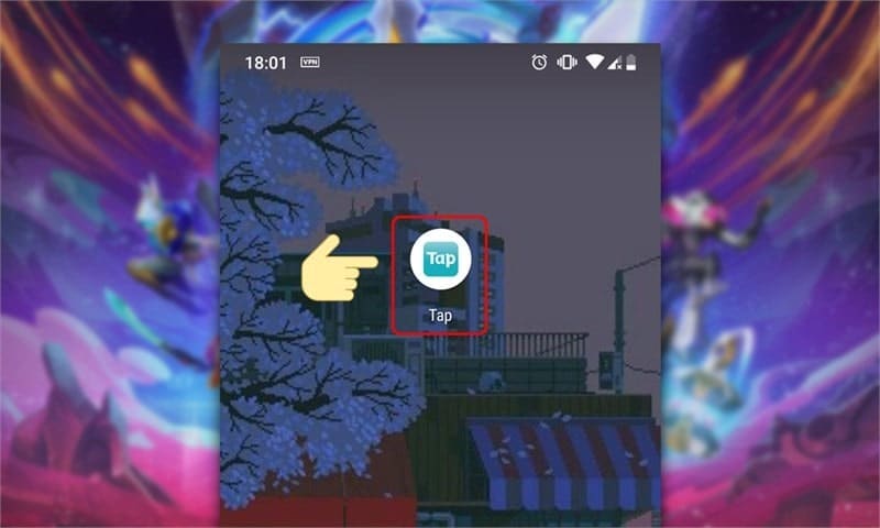 Các bạn chọn vào biểu tượng tap