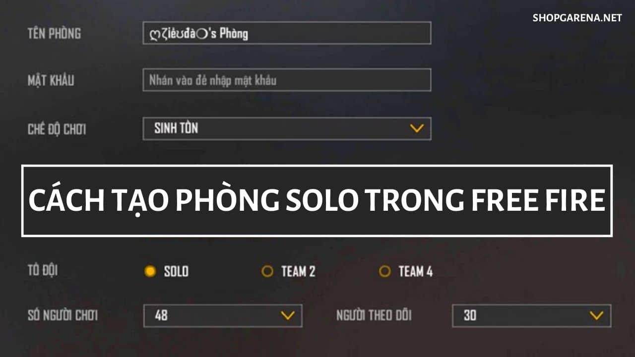 Cach Tao Phong Solo Trong Free Fire